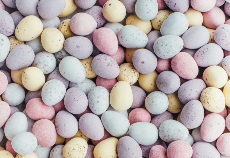 Full shot of lots of mini eggs